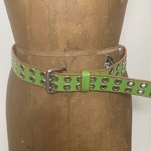 Green Eyelet Women's Belt